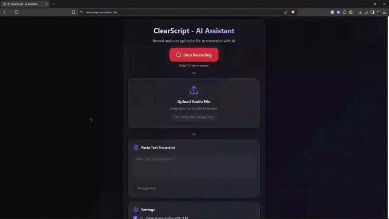 ClearScript Demo